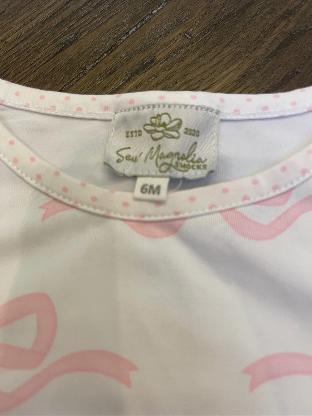 Sew Magnolia Pink Bow Ruffle Sleeveless Baby Romper